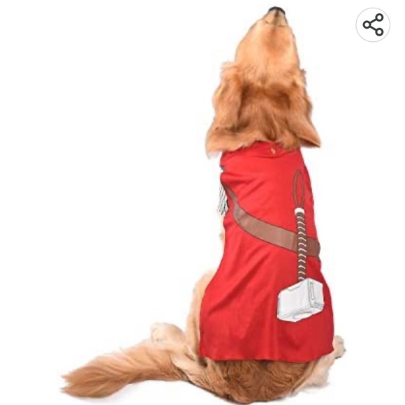 NEW Thor Dog Costume Marvel Dress Up Super Hero Family L Large Comics